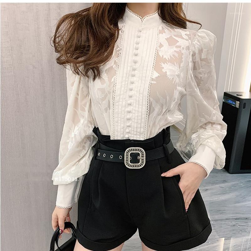 Women's Blouses & Shirts Korean Shirt Women 2022 Spring Autumn Craft Burning Flowers Flocking Ladies Temperament Blouse Elegant Clothing, Black
Women's Blouses & Shirts Korean Shirt Women 2022 Spring Autumn Craft Burning Flowers Flocking Ladies Temperament Blouse Elegant Clothing, Black