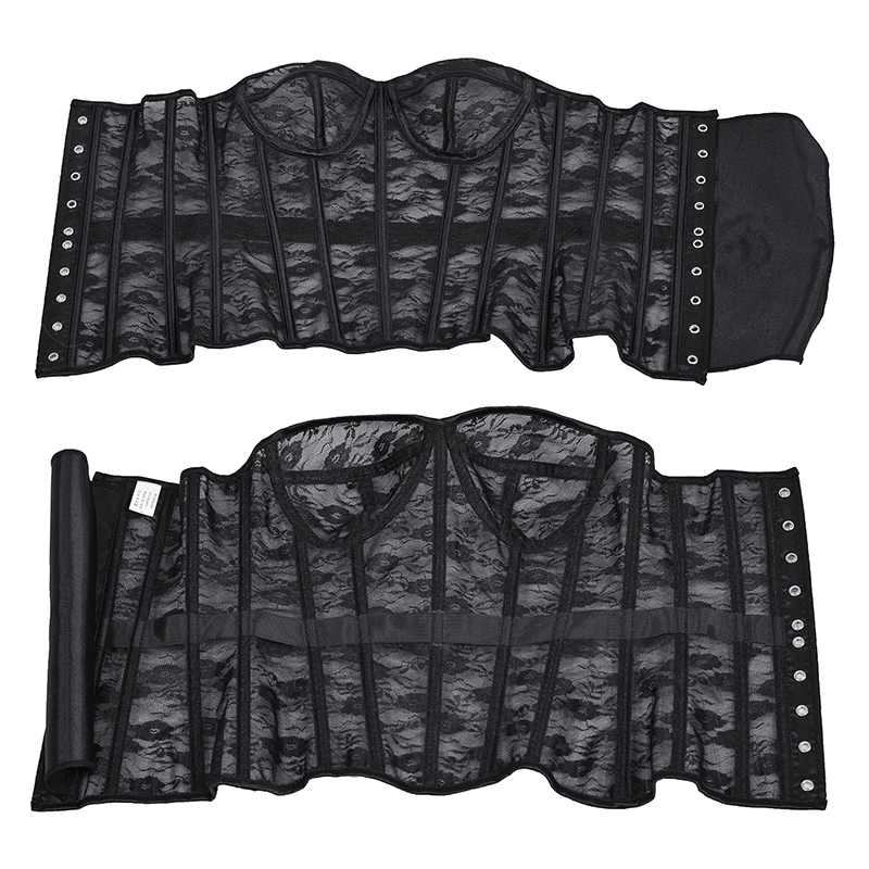 Women Sexy Lace Mesh White Bridal Corset 2022 Spring New Ultra Lightweight Lingerie Casual Vintage Overbust Bustier Slim Body Belts See Through Corset
