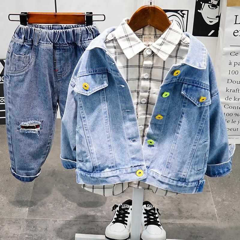Clothing Sets Brand Boys Clothes Sping Autumn Denim Jacket +Plaid Shirt + Jeans 3pcs Kids Boy Set Children Outfit, 3pcs sets
Clothing Sets Brand Boys Clothes Sping Autumn Denim Jacket +Plaid Shirt + Jeans 3pcs Kids Boy Set Children Outfit, 3pcs sets