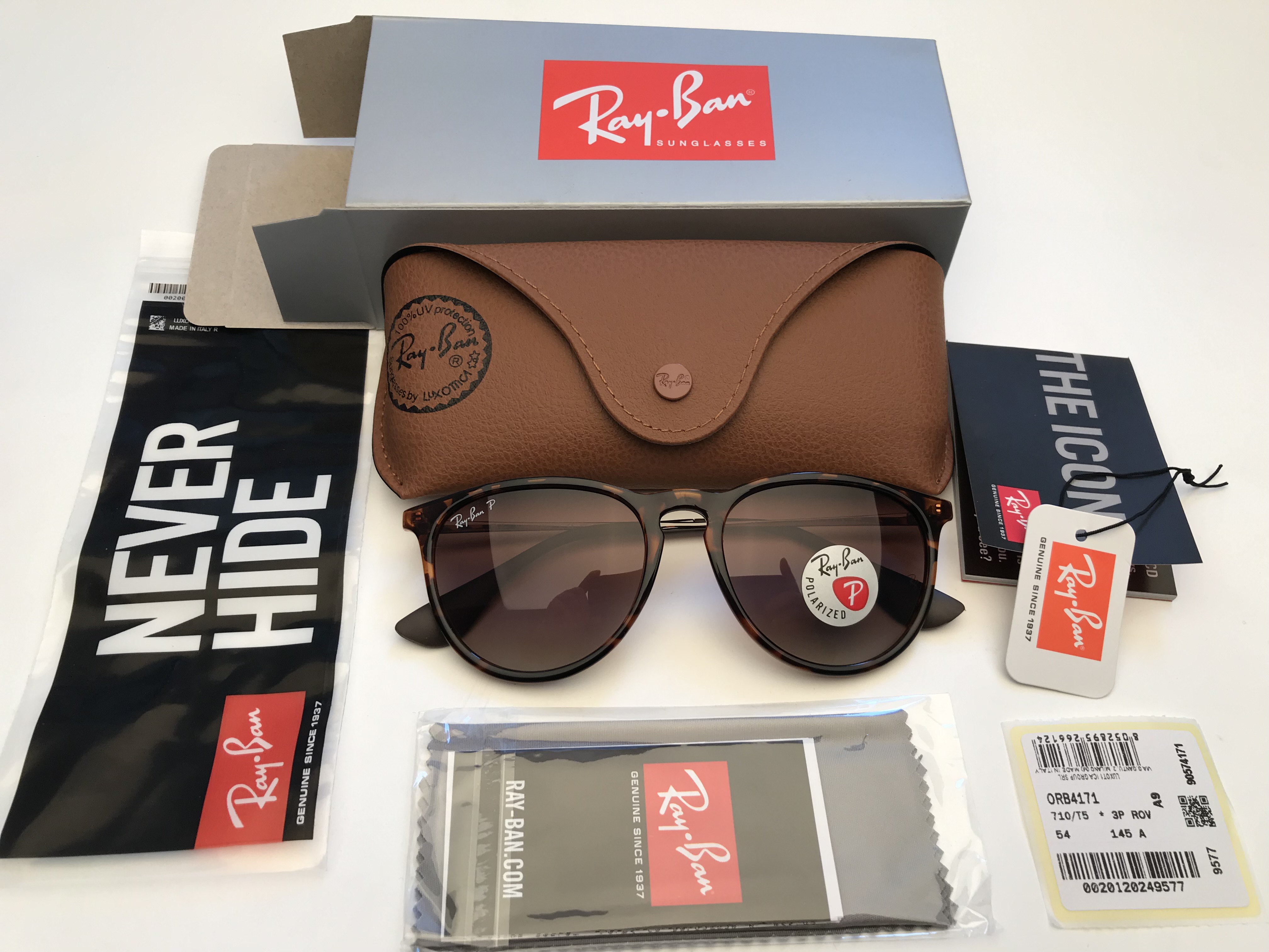 Ray brand erika sunglasses driving polarized rayban rb4171 sunglass designer luxury sun glasses with retail package and QR code
Ray brand erika sunglasses driving polarized rayban rb4171 sunglass designer luxury sun glasses with retail package and QR code
