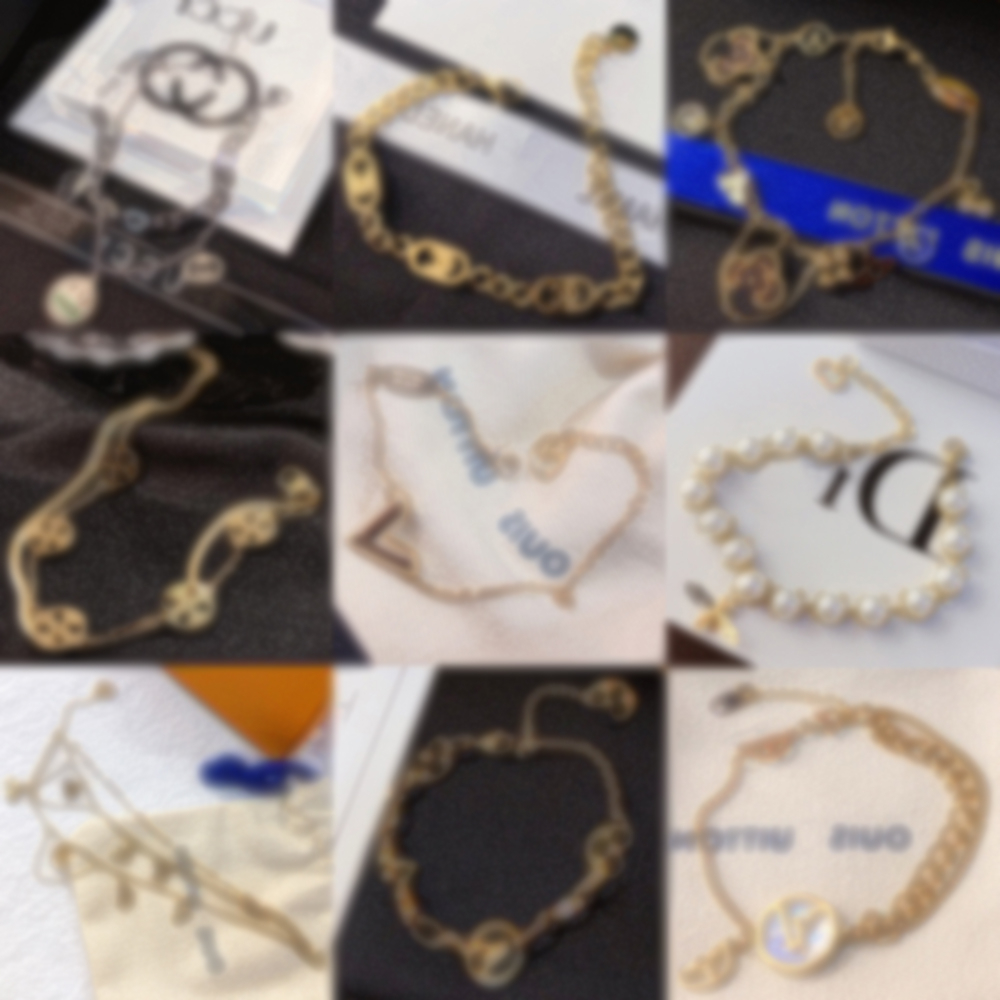 Bracelets Women Bangle Designer Letter Jewelry 18K Gold Plated 925 Silver Plated Faux Leather Stainless steel Bracelet Wristband Cuff Chain Lovers Gift -2