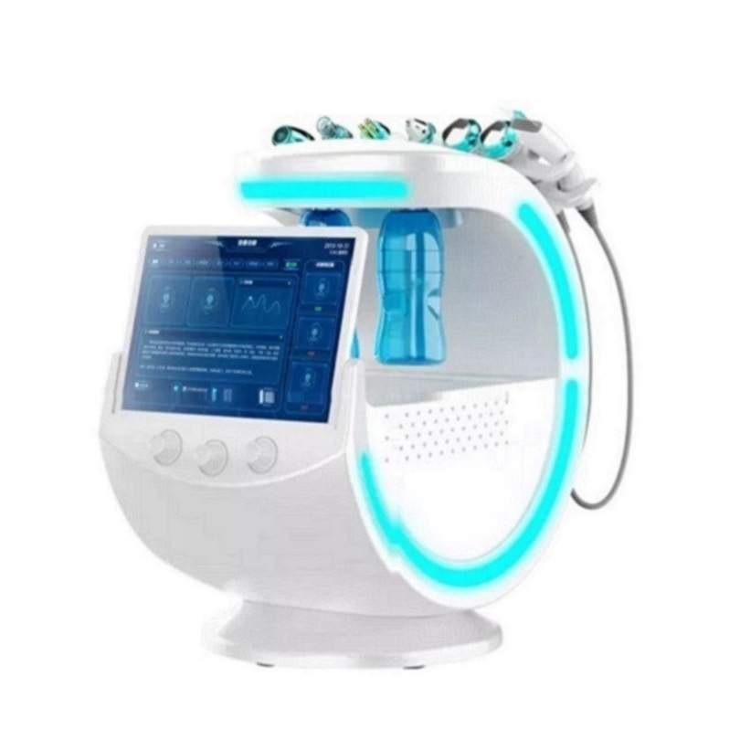 upgraded smart ice blue plus 7 in 1 hydro oxygen jet peel deep cleansing dermabrasion skin care machine with skin scanner