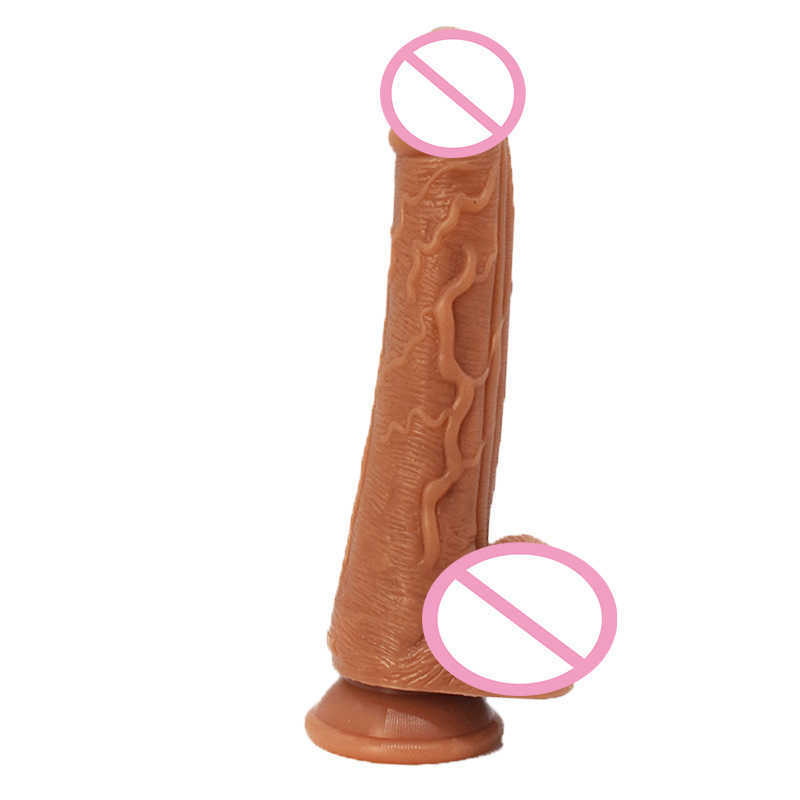 Faak imitation skin double layer soft silicone thick female anal plug adult fun toy