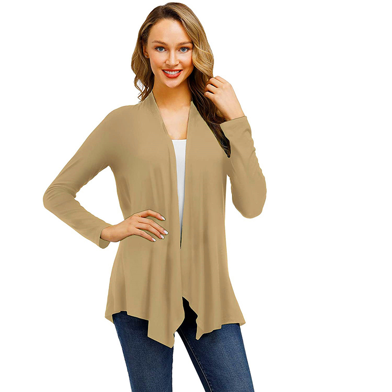 Women's sweater Casual Loose Solid Color Full Sleeve Open Front Knit Ruffles Cardigan S-2X Plus Size Sweater Warm Coat Wholesale, Khaki
Women's sweater Casual Loose Solid Color Full Sleeve Open Front Knit Ruffles Cardigan S-2X Plus Size Sweater Warm Coat Wholesale, Khaki