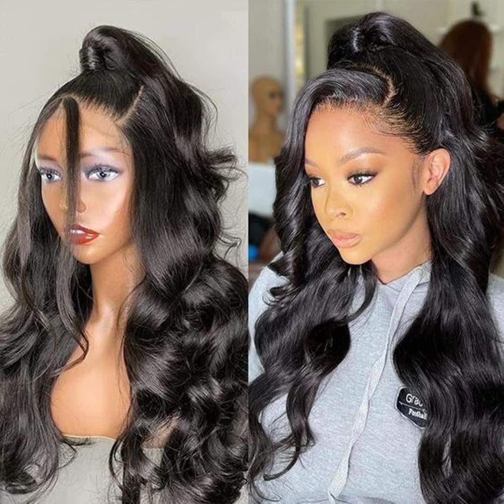 Silky Straight 360 Full Lace Front Human Hair Wigs Pre Plucked With Baby Hair