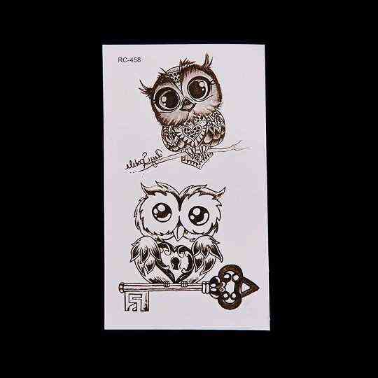 NXY Temporary Tattoo Cute Owl Waterproof Stickers Body Art Makeup Water Resistant Sticker Women Men Dropshipping Tslm1 0330