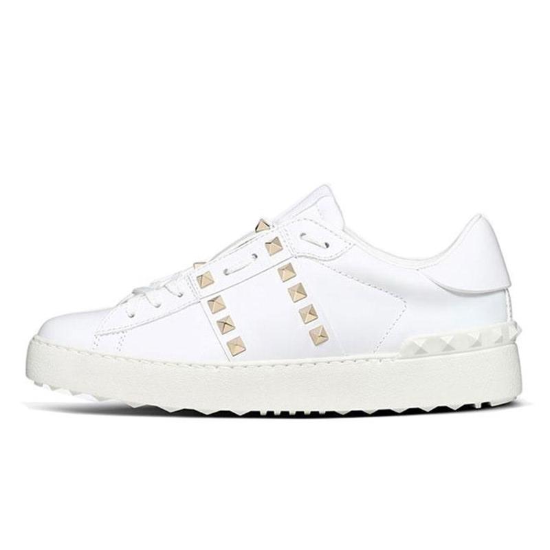 Luxury Brand Casual Shoes Designer Men Women All Black Rivet Sneakers Sneakers Sneakers