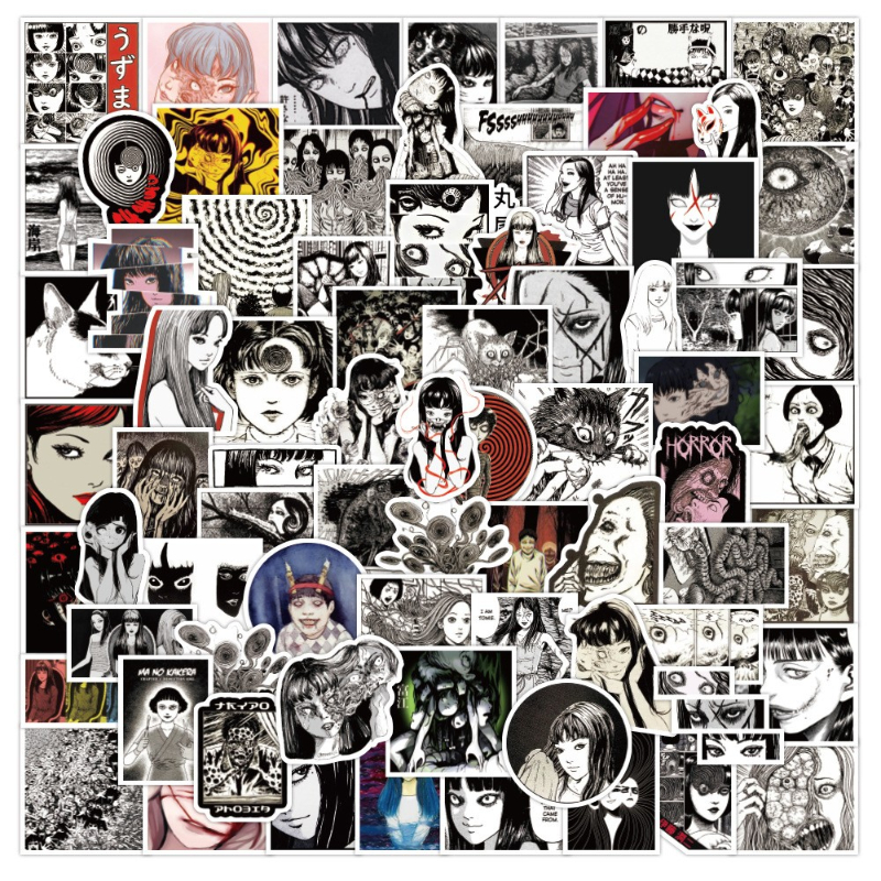 50Pcs/lot Japanese Junji Ito Horror Comics Tomie Sticker Black White Graffiti DIY Car Styling Waterproof Car Stickers for Laptop Skateboard Decals, Multi colors
50Pcs/lot Japanese Junji Ito Horror Comics Tomie Sticker Black White Graffiti DIY Car Styling Waterproof Car Stickers for Laptop Skateboard Decals, Multi colors