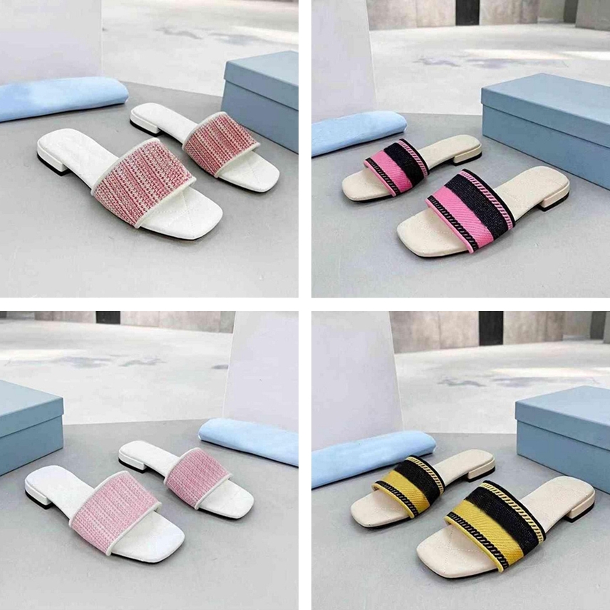 Designer Women Slippers Embroidered Sandals Fabric Triangle Slides Mules Knitted Slipper Womens Home Flip Flops Casual Summer Leather Flat Slide Rubber Sole, Red
Designer Women Slippers Embroidered Sandals Fabric Triangle Slides Mules Knitted Slipper Womens Home Flip Flops Casual Summer Leather Flat Slide Rubber Sole, Red