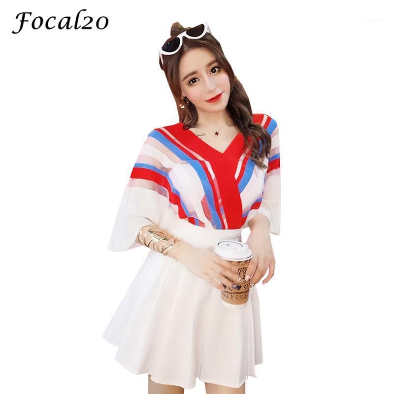 Women's Blouses & Shirts Focal20 Streetwear Perspective Color Stripes Women Blouse Shirt V-neck Short Sleeve Summer See Through Female Top, Green
Women's Blouses & Shirts Focal20 Streetwear Perspective Color Stripes Women Blouse Shirt V-neck Short Sleeve Summer See Through Female Top, Green