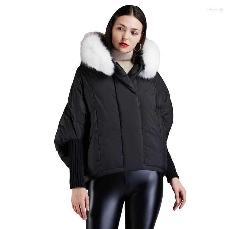 Women'S Winter Short Fluffy 90% White Duck Down Coat With Hooded Fur Collar Bat Sleeves Windproof Large Pockets Warm Jacket1 Guin22, Black
Women'S Winter Short Fluffy 90% White Duck Down Coat With Hooded Fur Collar Bat Sleeves Windproof Large Pockets Warm Jacket1 Guin22, Black