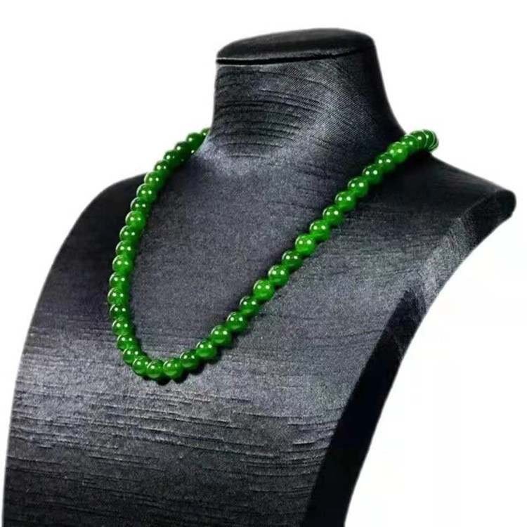 Genuine Natural Green Jade Beaded Necklace Women Fashion Charms Jewellery Real Chinese Jades Stone Accessories Fine Jewelry 220722
