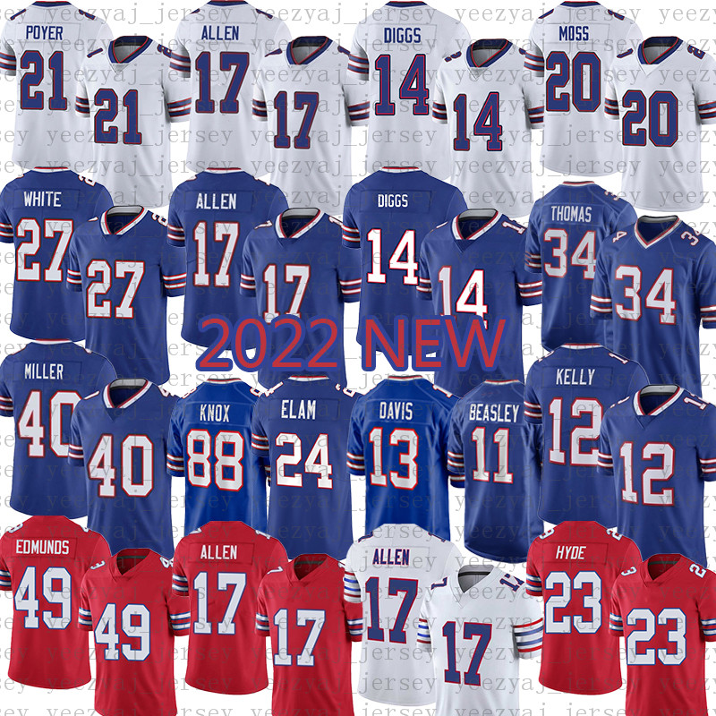 Zack Moss Tre'Davious White Football Jersey Jim Kelly 17 Josh Allen Stefon Diggs Von Miller Dawson Knox Davis Micah Hyde Buffalos Edmunds Bruce Smith Spencer Brown, 2022 mens-be
Zack Moss Tre'Davious White Football Jersey Jim Kelly 17 Josh Allen Stefon Diggs Von Miller Dawson Knox Davis Micah Hyde Buffalos Edmunds Bruce Smith Spencer Brown, 2022 mens-be