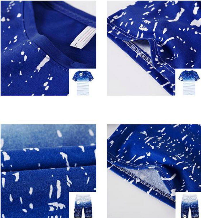 Summer Men's Sets Casual Short Sleeve Tracksuit Men Printed T-Shirt Shorts Outfits Fashion Two Piece Sets Mens Clothing