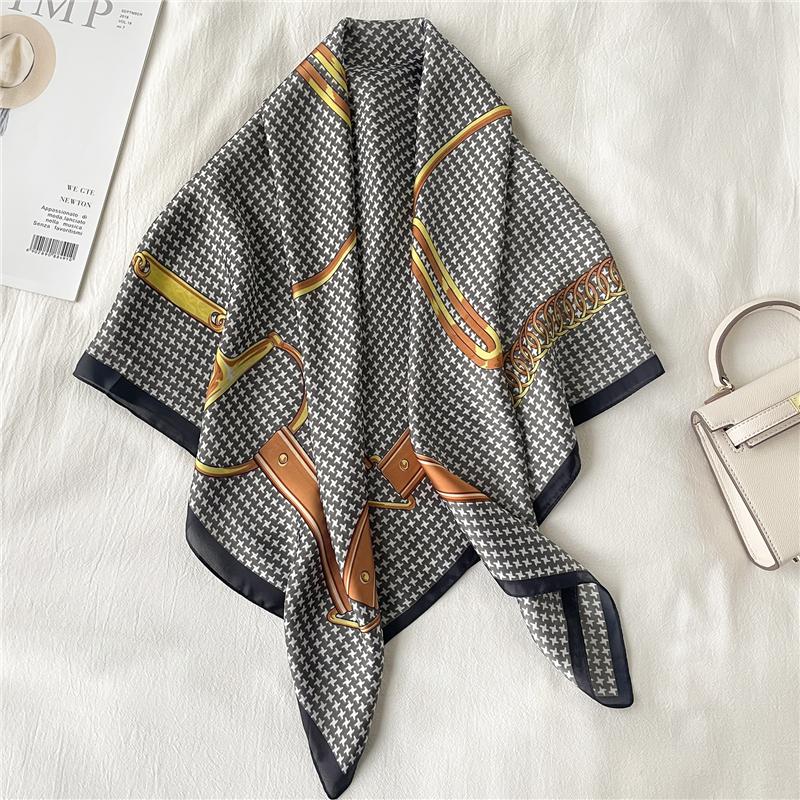 Scarves 90cm Print Square Scarf Women Luxury Silk Satin Spring Shawl Wrap Hijab Female Hair Band Bag Wrist Bandana Neck Tie Echarpe
Scarves 90cm Print Square Scarf Women Luxury Silk Satin Spring Shawl Wrap Hijab Female Hair Band Bag Wrist Bandana Neck Tie Echarpe