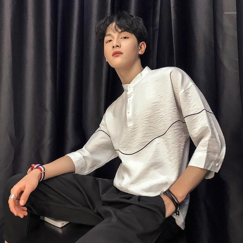 Summer Men' Korean Fashion Loose Casual Shirt Male Harajuku Streetwear All-Match Social Short Sleeve -3XL Shirts, Black
Summer Men' Korean Fashion Loose Casual Shirt Male Harajuku Streetwear All-Match Social Short Sleeve -3XL Shirts, Black