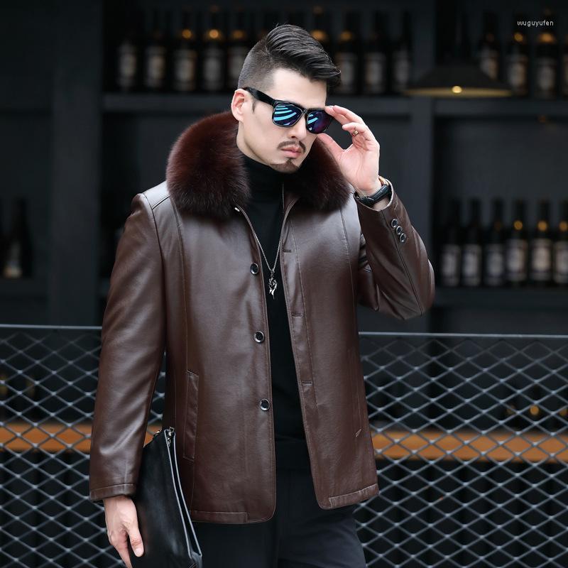 Men's Leather & Faux Hengyuanxiang Middle Aged Coat Down Jacket And Old-age, Black
Men's Leather & Faux Hengyuanxiang Middle Aged Coat Down Jacket And Old-age, Black