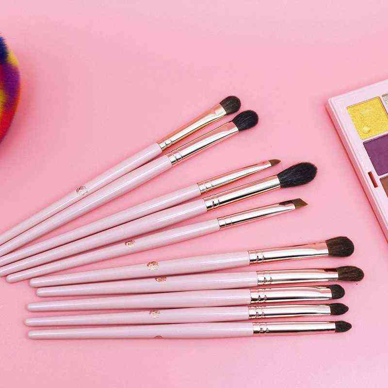 NXY Makeup Brushes Energy Eye Handmade Nature Hair shadow Brush Set for Blending Shading lash Liner brow Kit 0406