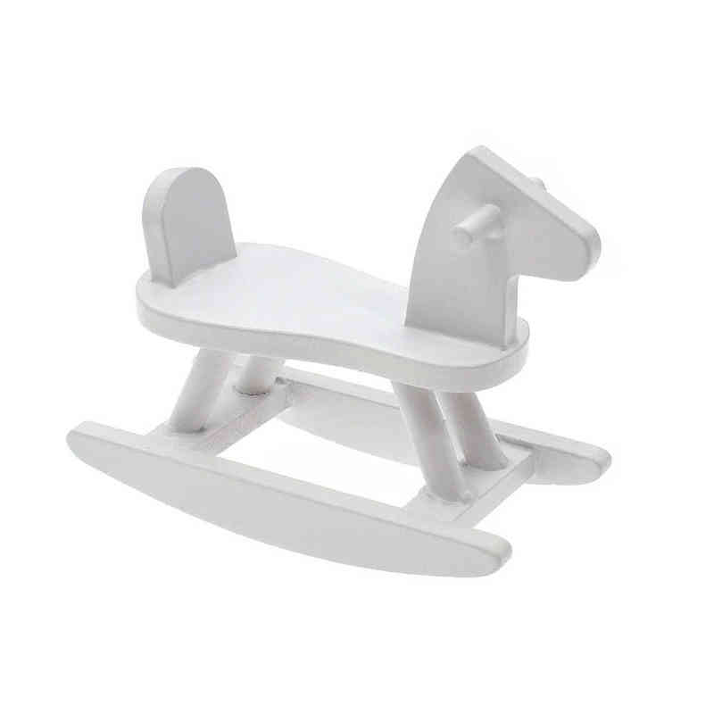 ILAND 1/12 Scale Dollhouse Furniture Miniature Accessories Baby Crib Nursery Doll House Bed Closet Rocking Chair Hobbyhorse AA220325