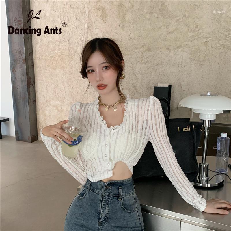 Chiffon Women Blouse V-neck Long Sleeve Korean Fashion Sweet Autumn Slim Casual Woman Crop Tops Shirts Dro Women's Blouses &, Black
Chiffon Women Blouse V-neck Long Sleeve Korean Fashion Sweet Autumn Slim Casual Woman Crop Tops Shirts Dro Women's Blouses &, Black