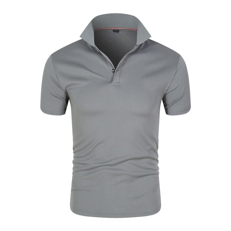 Men's Polo Shirt Casual Solid Color Lapel Cotton Blend Short Sleeve Formal Wear High-end Business -selling Men's 220525