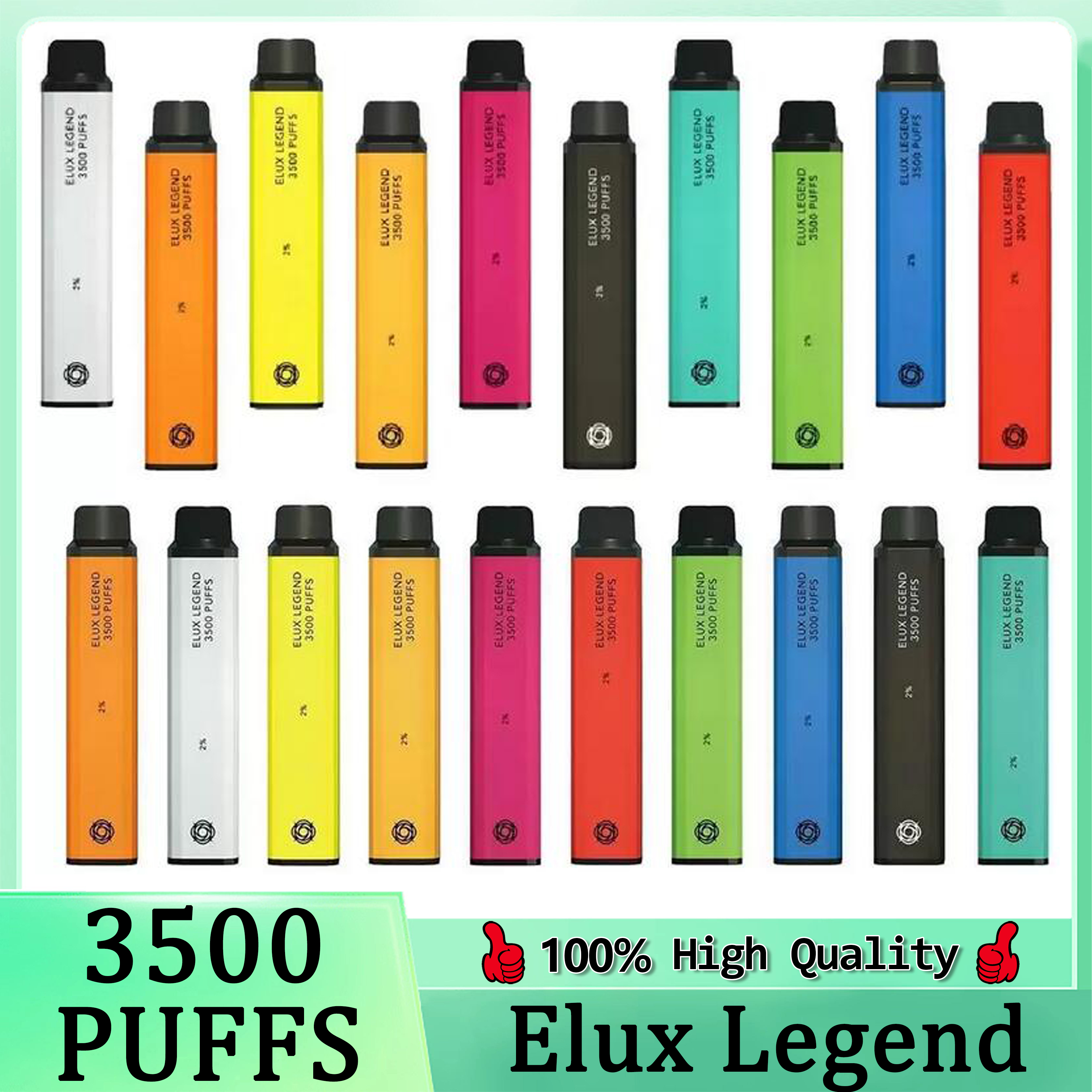 Elux Legend Disposable E cigarettes 3500 Puffs Vape Pen 1500mAh Battery Vaporizer Stick Vapor Kit 2% 10ml Pre Filled Cartridge Device Geek Bar Vapes
Elux Legend Disposable E cigarettes 3500 Puffs Vape Pen 1500mAh Battery Vaporizer Stick Vapor Kit 2% 10ml Pre Filled Cartridge Device Geek Bar Vapes