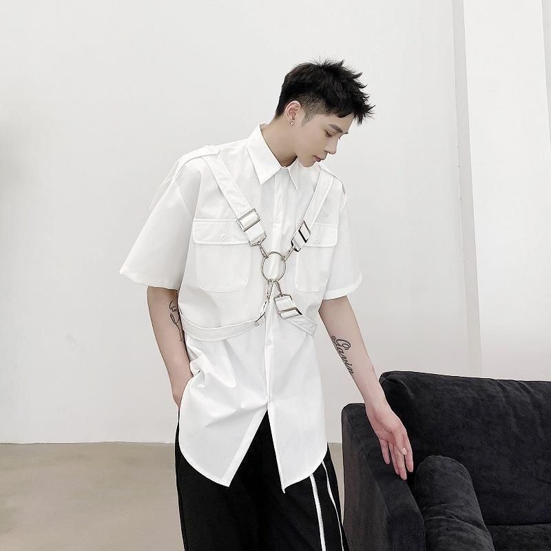 Men's Casual Shirts Summer Hoop Ribbon Design And Women's Hip Hop Punk Shirt Short Sleeve Oversized Couple Retro
Men's Casual Shirts Summer Hoop Ribbon Design And Women's Hip Hop Punk Shirt Short Sleeve Oversized Couple Retro