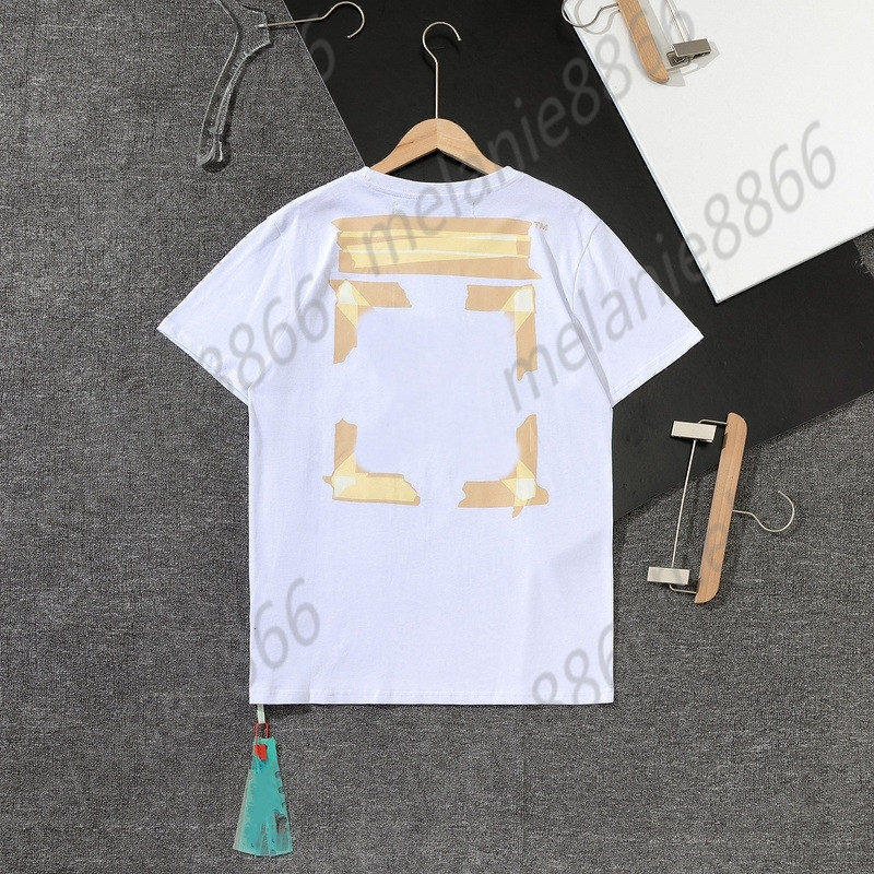 2022 Spring and Summer New Off Style White Women' and men' T-shirts Yellow Bronzing Tape Arrow Warning Line Fashion Couple Short Sleeve T-shirt
2022 Spring and Summer New Off Style White Women' and men' T-shirts Yellow Bronzing Tape Arrow Warning Line Fashion Couple Short Sleeve T-shirt