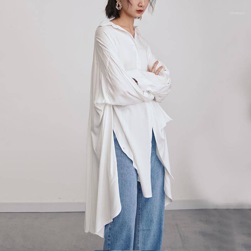 Women's Blouses & Shirts Loose Fit Shirt Fashion Spring Autumn 2022 Women White Asymmetrical Button Big Size Blouse Lapel Long Sleeve
Women's Blouses & Shirts Loose Fit Shirt Fashion Spring Autumn 2022 Women White Asymmetrical Button Big Size Blouse Lapel Long Sleeve