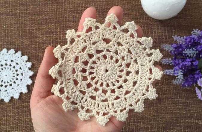 10CM cotton lace table place mat cloth pad crochet cup glass coaster placemat doilies mug holder dining kitchen tableware Factory