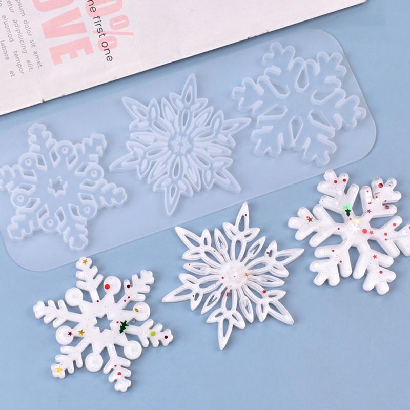 Christmas Decorations DIY Crystal Epoxy Mold Three-link Snowflake Pendant Casting Silicone Handmade Making Decorative Tool
Christmas Decorations DIY Crystal Epoxy Mold Three-link Snowflake Pendant Casting Silicone Handmade Making Decorative Tool