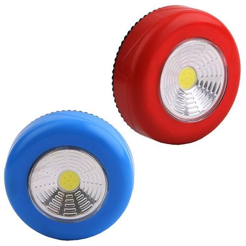 

Night Lights 3W COB Touch Light Round LED Under Cabinet Wall Lamp Wardrobe Cupboard Closet Emergency Kitchen For Home