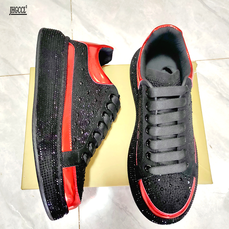 Red rhinestone fashion shoes High-end flat lace-up platform sponge shoe gentlemen's board shoes A97
Red rhinestone fashion shoes High-end flat lace-up platform sponge shoe gentlemen's board shoes A97
