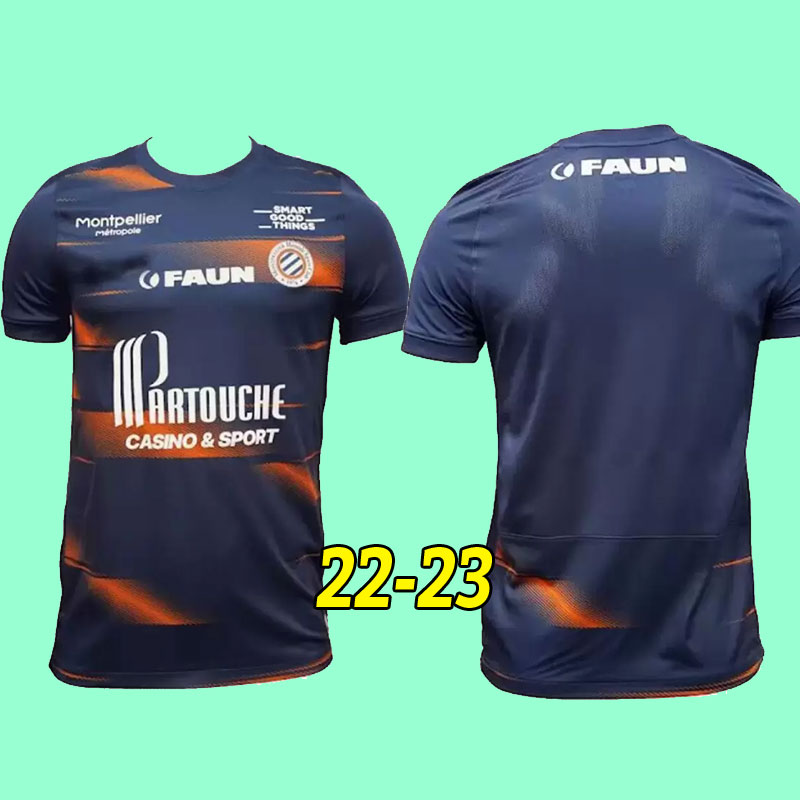 2022 2023 Montpellier HSC soccer jerseys 22 23 home away DELORT LABORDE SAVANIER MAVIDID maillot de foot WAHI MOLLET SKULETIC football shirts Uniforms
2022 2023 Montpellier HSC soccer jerseys 22 23 home away DELORT LABORDE SAVANIER MAVIDID maillot de foot WAHI MOLLET SKULETIC football shirts Uniforms