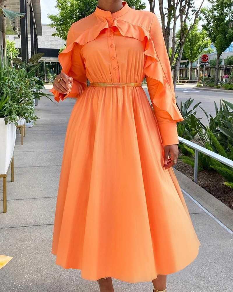 Casual Dresses Long Sleeve Dress Women' Clothing Fashion Ruffle Button Front 2022 Autumn, Orange
Casual Dresses Long Sleeve Dress Women' Clothing Fashion Ruffle Button Front 2022 Autumn, Orange