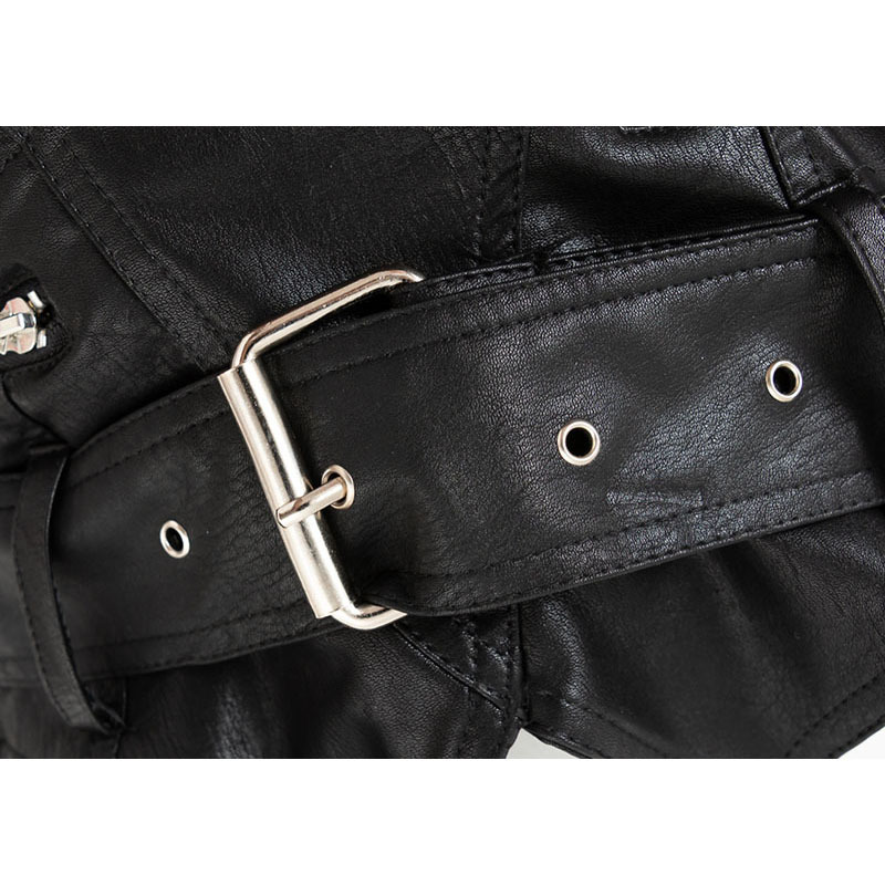 Black PU Leather Tube Top Women Back Zipper Sashes Sexy Ladies Cropped Seamless Strapless Crop Bra 220325