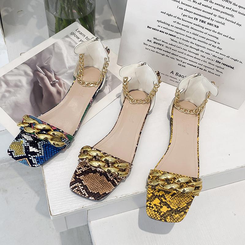 Sandals Women's Summer Metal Chain One-word Buckle Flat Square Toe For Woman Roman Shoes Women, Brown
Sandals Women's Summer Metal Chain One-word Buckle Flat Square Toe For Woman Roman Shoes Women, Brown