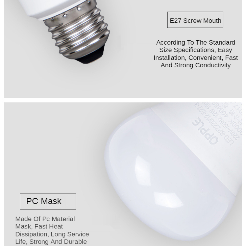 OPPLE LED EcoMax1 E27 3W LED Bulb 3000K 4000K 6500K High Quality Energy Saving Bulbs Lamps Light