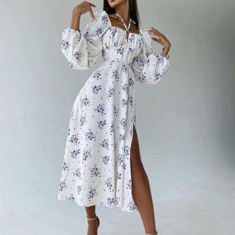 Casual Dresses Fashion Hem Slit Dress For Women 2022 Fall Chic Floral Print Square Collar Lantern Sleeve Sexy Woman Midi A-Line DressCasual, White
Casual Dresses Fashion Hem Slit Dress For Women 2022 Fall Chic Floral Print Square Collar Lantern Sleeve Sexy Woman Midi A-Line DressCasual, White