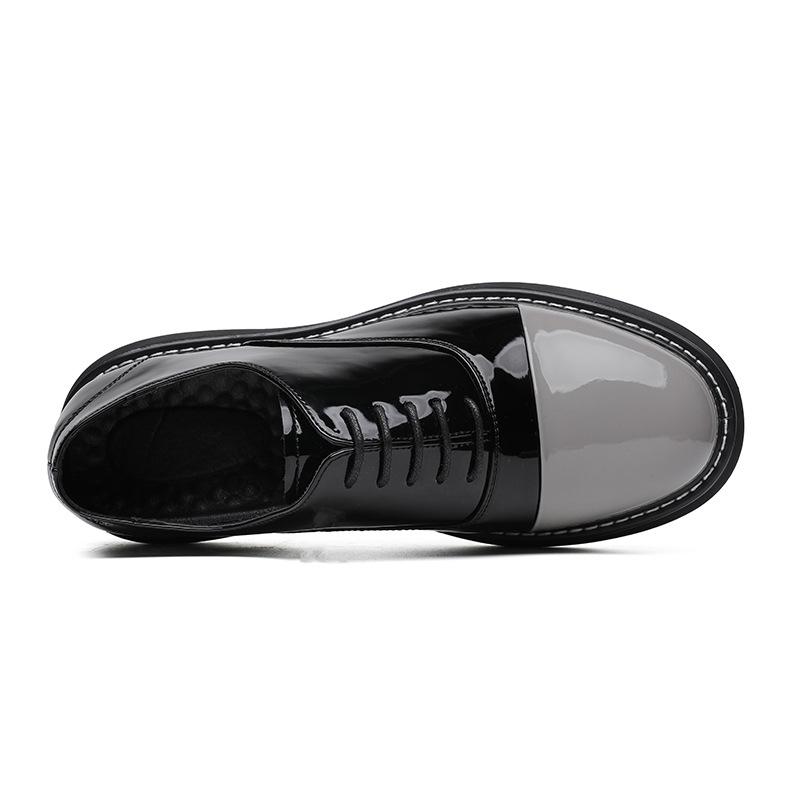 Dress Shoes Men Fashion Splice Patent Leather Casual Office Man Korean Harajuku Streetwear Vintage Wedding, Black gray
Dress Shoes Men Fashion Splice Patent Leather Casual Office Man Korean Harajuku Streetwear Vintage Wedding, Black gray