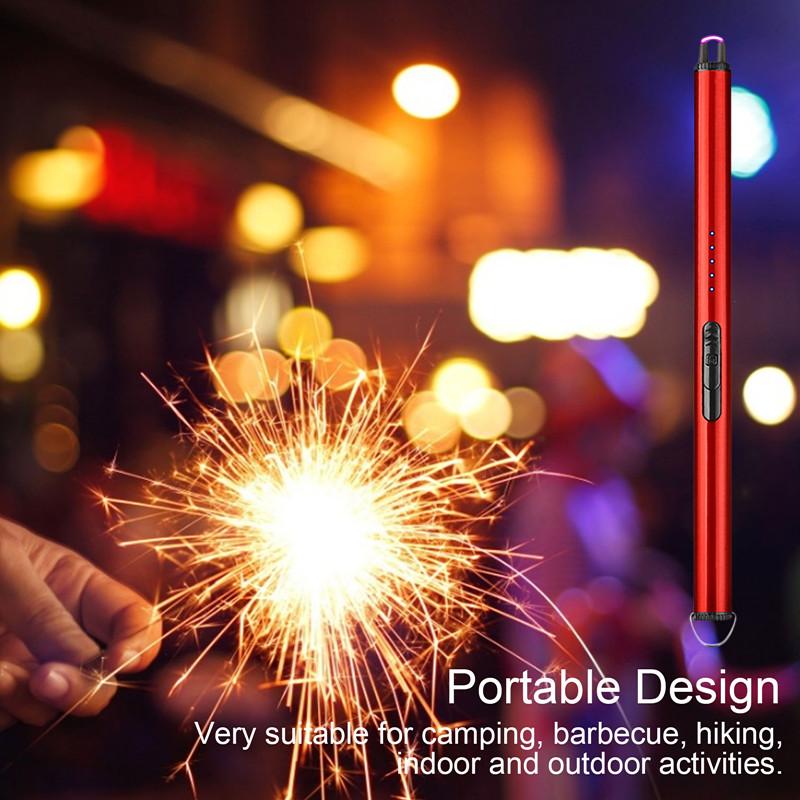 Windproof Kitchen Flameless Electric Arc BBQ Candle Igniter Plasma Ignition For Outdoor Candles Gas Stove USB Rechargeable Lighter With Safe Button Gg