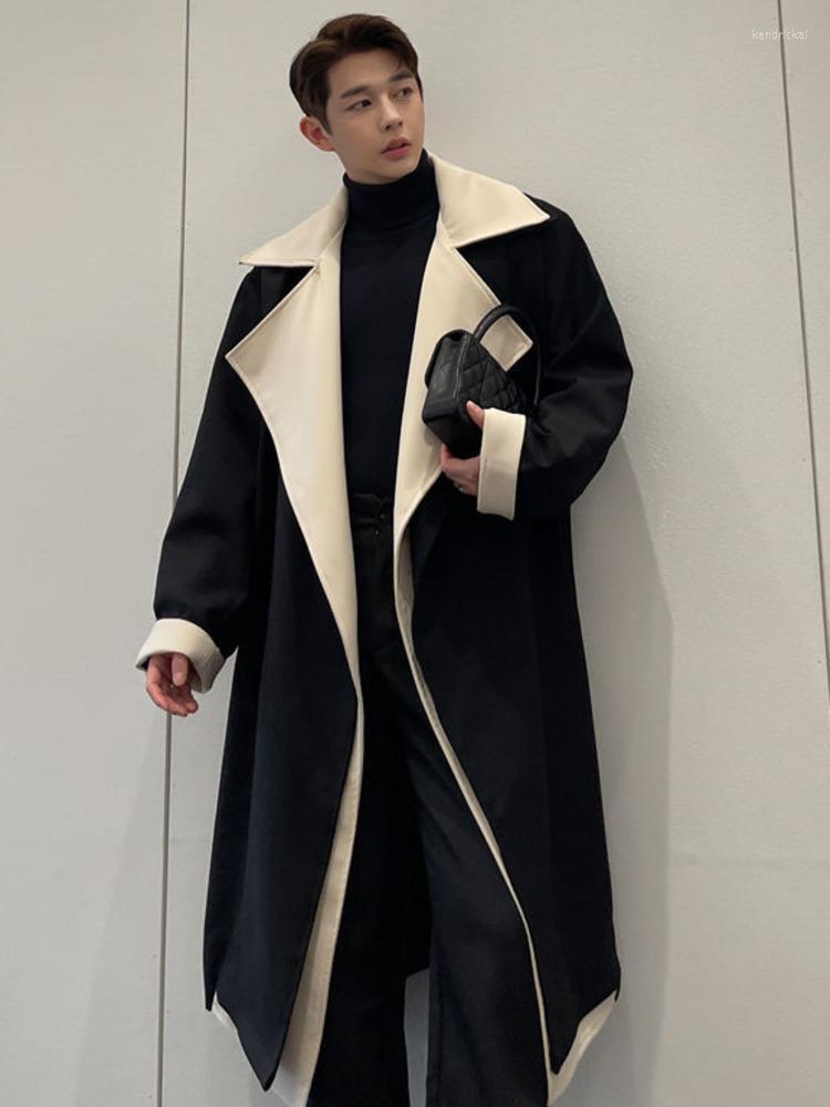 Men's Trench Coats Winter Fashion Personality Contrast Color Large Collar Fake Two Long With Cotton Temperament Men TopsMen's Kend22, Black
Men's Trench Coats Winter Fashion Personality Contrast Color Large Collar Fake Two Long With Cotton Temperament Men TopsMen's Kend22, Black
