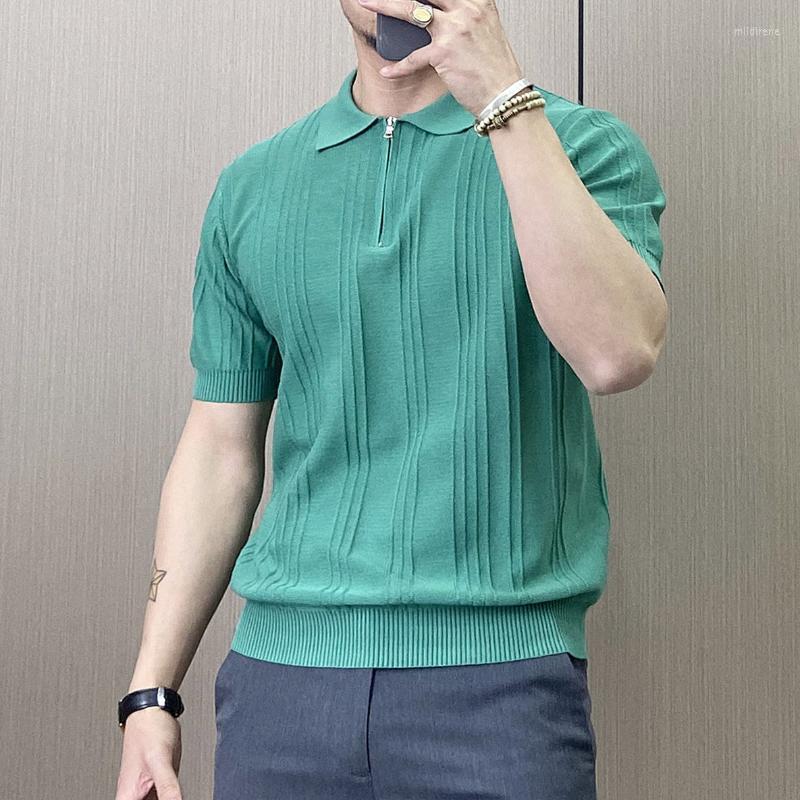 Men's Polos British Style Knitted Shirts Men Short Sleeve Lapel Tee Tops Casual Slim T-shirts Business Social Streetwear ClothingMen's Mild2, Black
Men's Polos British Style Knitted Shirts Men Short Sleeve Lapel Tee Tops Casual Slim T-shirts Business Social Streetwear ClothingMen's Mild2, Black