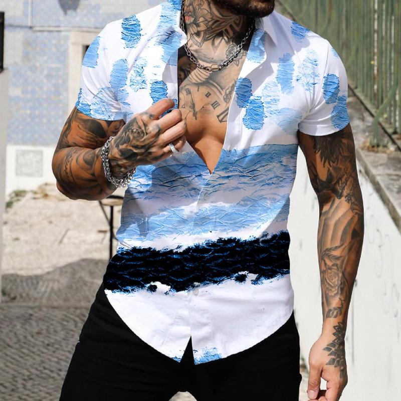 Men' Casual Shirts Bodysuit Romper Men Spring Summer Single Breasted Lapel Full Print Beach Short Sleeve Vacation Purple Athletic Tops MenM, Black
Men' Casual Shirts Bodysuit Romper Men Spring Summer Single Breasted Lapel Full Print Beach Short Sleeve Vacation Purple Athletic Tops MenM, Black