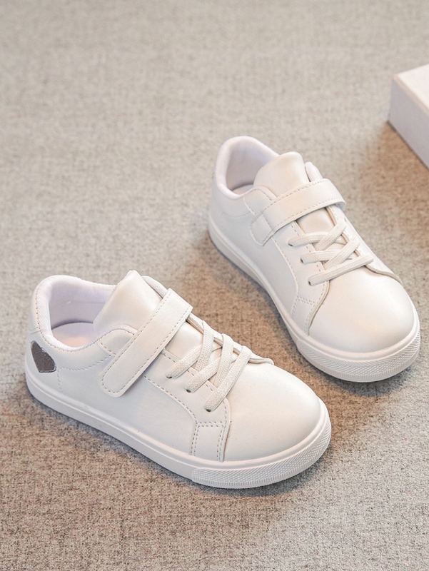 Kids Heart Embroidered Hook-and-loop Fastener Skate Shoes SHE
