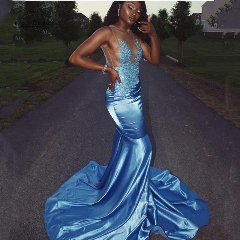 Party Dresses Sexy Mermaid Blue Prom Dresss 2022 Sheer Tulle Sleeveless Lace Appliques Beaded Elegant Satin Long Formal Evening GownsParty
Party Dresses Sexy Mermaid Blue Prom Dresss 2022 Sheer Tulle Sleeveless Lace Appliques Beaded Elegant Satin Long Formal Evening GownsParty