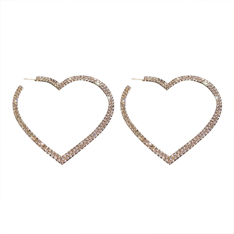 Fashion Big Heart Crystal Hoop Stud Earrings for Women Geometric Rhinestones Statement Earring Jewelry Gifts 155 D3
Fashion Big Heart Crystal Hoop Stud Earrings for Women Geometric Rhinestones Statement Earring Jewelry Gifts 155 D3