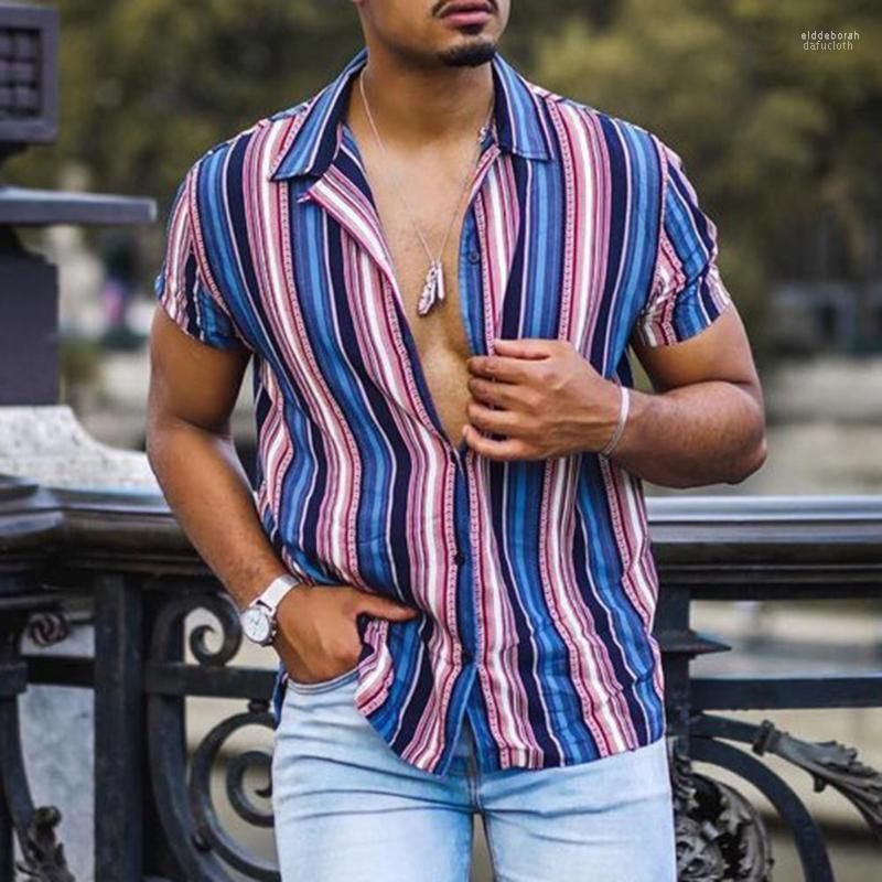 Men's Casual Shirts Short Sleeve Turn-down Collar Button Men Vintage Striped Print Cardigan Tops Fashion Mens Shirt Summer Streetwear Eldd22, Purple
Men's Casual Shirts Short Sleeve Turn-down Collar Button Men Vintage Striped Print Cardigan Tops Fashion Mens Shirt Summer Streetwear Eldd22, Purple