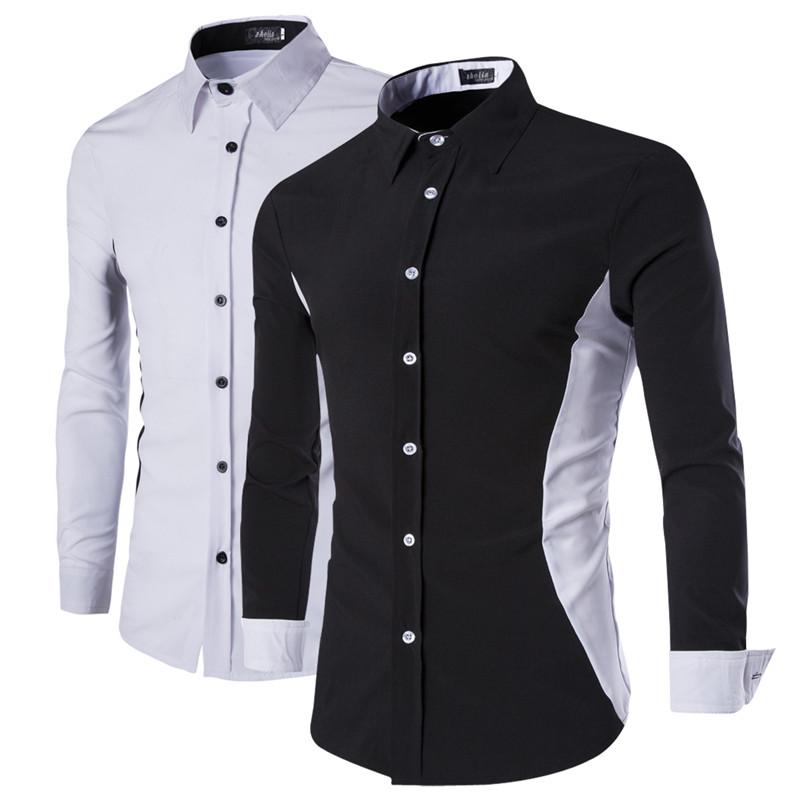 Men's Casual Shirts 2022 Men Military Full Sleeve Contrast Color Patchwork Male Slim 014, White;black
Men's Casual Shirts 2022 Men Military Full Sleeve Contrast Color Patchwork Male Slim 014, White;black