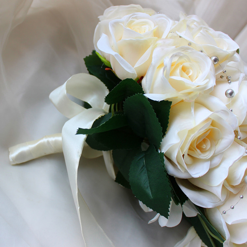 perfectlifeoh pearl flower for the bride Bridal Bridesmaids Waterfall Bouquet bouquet mariage
